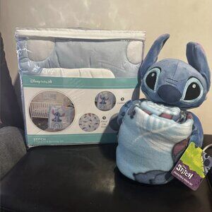 Disney Baby Stitch 5 pieces crib bedding bundle set